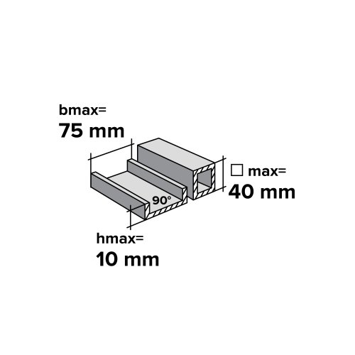 CANALIT Kanaalschaar 90 graden aanslag, 40mm - 600110 4 - 20041652