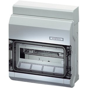 Hensel Automatenbehuizing KV IP65. 12 module. Tule invoer. +PE/Nul klem - 6100000 etim internet - 20010804
