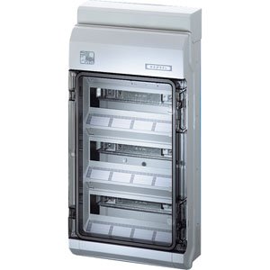 Hensel Automatenbehuizing KV Polycarbonaat IP65. 36 mod. 3x12. Tule inv. +PE - 61001106 etim internet - 20010865