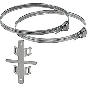 Hensel Montageset Mast- of Paalbevestiging voor KV. 3 module breed. RVS - 61001152 etim internet - 20010855