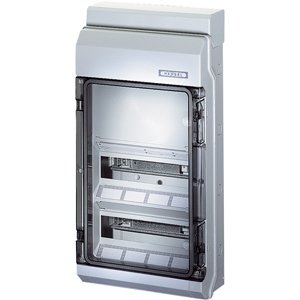 Hensel Automatenbehuizing KV IP65. 24 mod. 2x12 + extra Din rail. Tule invoer - 6100432 etim internet - 20010819