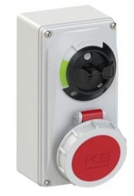 PCE afschakelbare wcd recht 32A 5P 400V 6H - 61252 6 - 61252-6