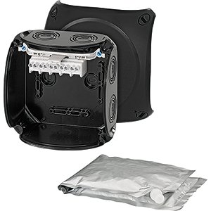 Hensel Kabeldoos IP66/68. BM3. 1.5-4 mm&sup2;. 5 polig. met Gietmassa. Zwart - 62000104 etim internet - 20011354