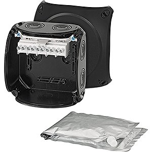 Hensel Kabeldoos IP66/68. BM3. 1.5-6 mm&sup2;. 5 polig. met Gietmassa. Zwart - 62000106 etim internet - 20011356