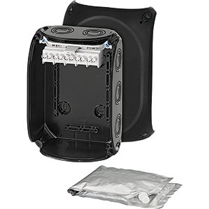 Hensel Kabeldoos IP66/68. BM4. 1.5-6 mm&sup2;. 5 polig. met Gietmassa. Zwart - 62000108 etim internet - 20011358