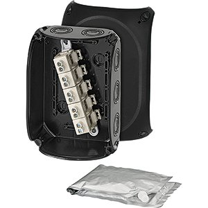 Hensel Kabeldoos IP66/68. BM4. 2.5-10mm&sup2;. 5 polig. met Gietmassa. Zwart - 62000110 etim internet - 20011360