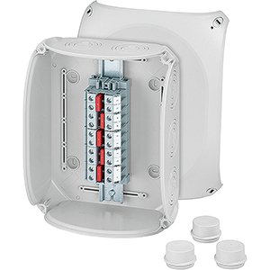 Hensel Kabeldoos IP66. BM6. 6-16 mm&sup2; Cu/Alu. 5 polig. invoer M25/40/50. Grijs - 62000166 etim internet - 20010392