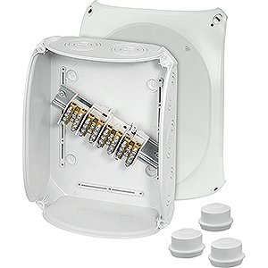 Hensel Kabeldoos IP66. BM6. 6-25 mm&sup2;. 4 polig Aftak. invoer M25/40/50. Grijs - 62000167 etim internet - 20010394