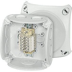 Hensel Kabeldoos IP66. 93x93mm. 5x Rijgklem 0.5-4mm&sup2;. M20 membranen. Grijs - 62000172 etim internet - 20011309