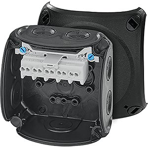 Hensel Kabeldoos IP66. BM1. 0.75-2.5 mm&sup2;. 5 polig. M20 membranen. Zwart - 62000296 etim internet - 20010362