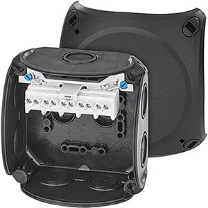 Hensel Kabeldoos IP66. BM2. 1.5-4 mm&sup2;. 5 polig. M20/25 membranen. Zwart - 62000298 etim internet - 20010370