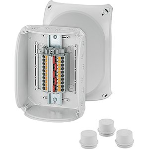 Hensel Kabeldoos IP66 BM5. 0.5-10 mm&sup2;. 5p Insteekklem. invoer M25/32/40 Grijs - 62000420 etim internet - 20010389