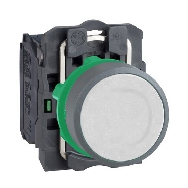 Schneider Electric pushbutton- white - 1NO - spring return cp grey - 6419f153ab6f28f0c1b7c7fffb190288 - 20083811