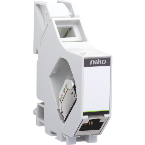 Niko DIN-rail module met afgeschermde RJ45-connector STP Cat. 6A, klaar voo - 650 14578 image - 20055712