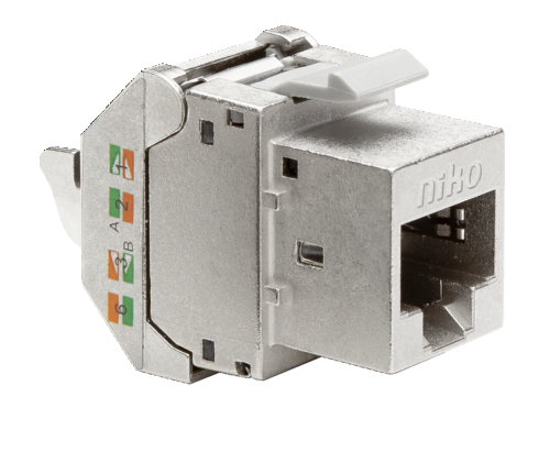 Niko Afgeschermde RJ45-connector STP Cat. 6, klaar voor PoE++, voor bandbre - 650 45067 foto - 20055719
