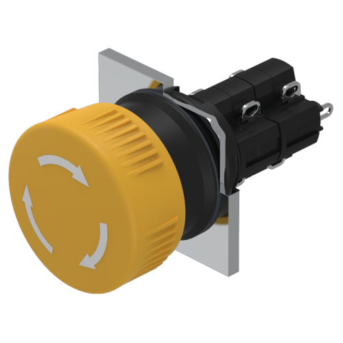 EAO Stop Switch with twist release yellow 2NC+2NO S - 66c7957df5e41d4b1970e1084991e37a - 20042923