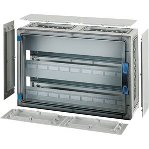 Hensel Automatenbehuizing 54 mod 2x27. 546x366. wand Dicht. Transp deur +PE/N - 68000160 etim internet - 20010566