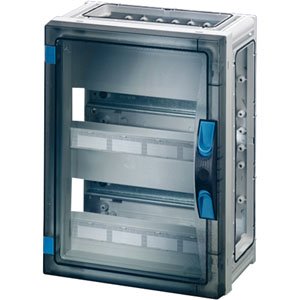 Hensel Automatenbehuizing 24 mod. 2x12. 270x360mm. wand Open. Transp. deur - 68000181 etim internet - 20010560
