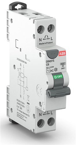 ABB aardlekautomaat c10a 1 polig+n DSN201E C10 A30 UITLOPEND - 6800219 - 6800219