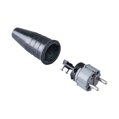 Keraf Volrubber contactstop 16A 250V~ bus/randaarde blok grijs - 6d3cae5aac334bbb9a372b684affbe4e - 20212199