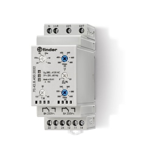FINDER fasebewakingsrelais 3-fase 2w 400v 70.42.8.400.2032 - 704284002032 - 11004420