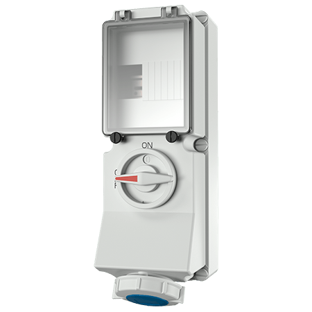 Mennekes WCD 16A 3P 6H 230V IP67 DUO + rail - 7050 - 20022343