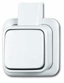 B&J wissel schak opb+plaat wit 2601/6 apjw - 7234031 - 7234031
