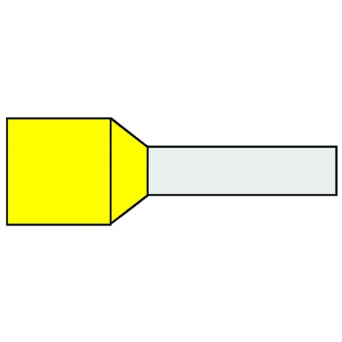 KLEMKO adereindhuls 0,25 qmm geel 6mm 500st G 485 DK-N - 727003 - 11003608