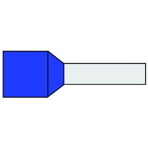 KLEMKO adereindhuls 2,5 qmm blauw 8mm 500st G 492 DKA-N - 727060 - 11002654