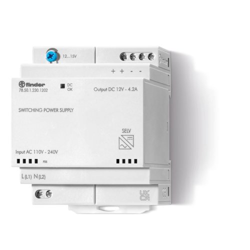 Finder FIN VOEDING 12VDC 4,2A 50W - 785012301202 - 20007940