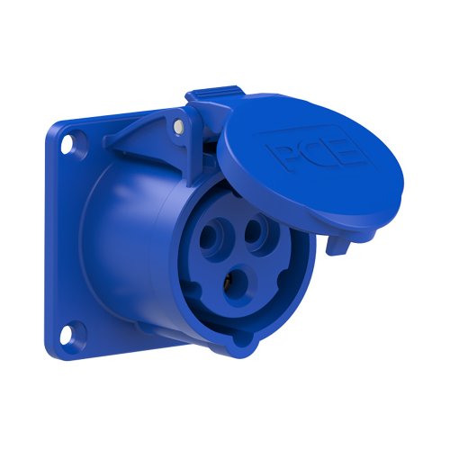 PCE CEE inbouw wcd recht 16A 3p 230V 6h blauw IP54 flens 65x65mm - 7a9c7cf1f220f9189ab1fe432e3e14bf - 20158250