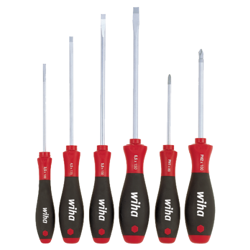 WIHA Schroevendraaierset SoftFinish ronde schacht 302 SL/PH, 6-delig - 7ce2be89 c2e6 49da a56c 8b7f44692ccb - 20012786