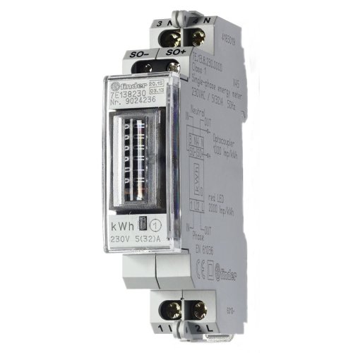 Finder FIN KWH METER 1x32A 1000 puls/kWh MID - 7e13 - 20171738