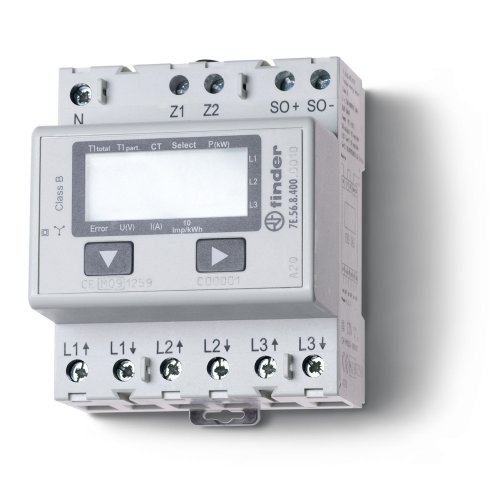 FINDER kwh meter 3x6a 10 puls mid keur 7E.56.8.400.0010 - 7e56 - 4375392