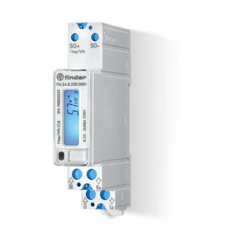 Finder FIN ENERGIMETER 1x40A LCD S0/zonder MID - 7m2482300001 - 20008041