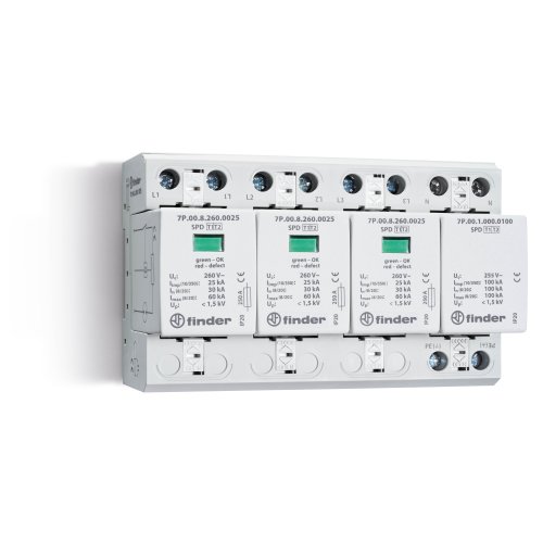 Finder FIN SPD TYPE 1+2, 3FASE/3VAR.+VONK. - 7p0482601025 - 20008054