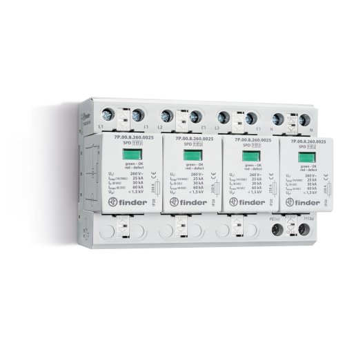 Finder FIN SPD TYPE 1+2, 3FASE/4VAR. - 7p0582601025 - 20008056