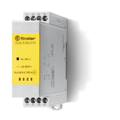 Finder FIN REL.GEDWONG.CONT.6A 24VDC  1M+1V - 7s3290245110 - 20008103