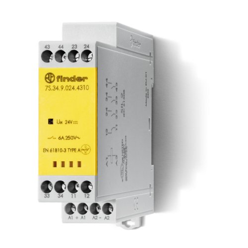 Finder FIN REL.GEDWONG.CONT.6A 24VDC 2M+2V - 7s3490244310 - 20008105