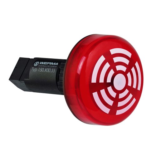 WERMA LED zoemer EM continue 24VDC RD - 800000000387 126 000 00 126 000 00 - 20003855
