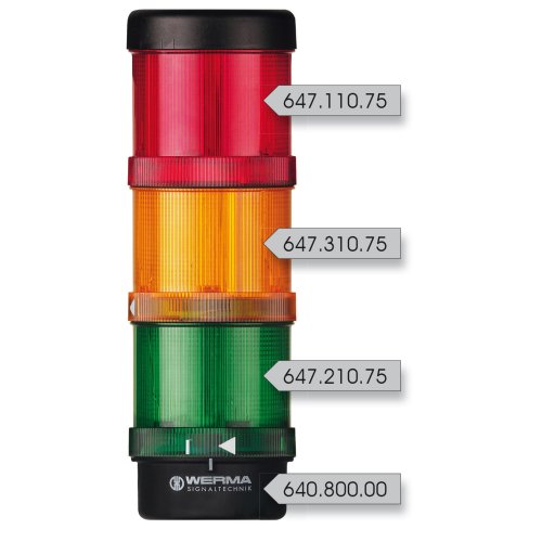WERMA KS72 Classic BWM 24VAC/DC GN/YE/RD - 800000006661 126 000 00 126 000 00 - 20004588