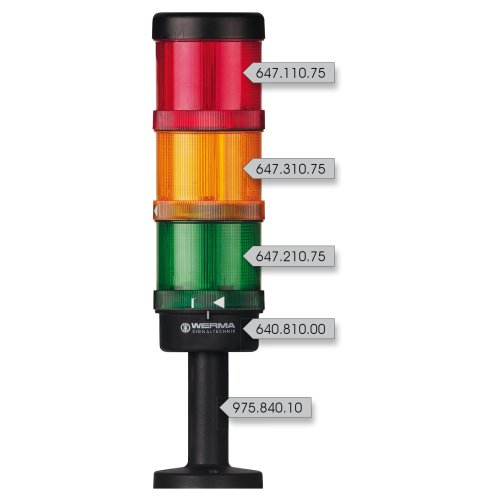 WERMA KS72 Classic RM 24VAC/DC GN/YE/RD - 800000006665 126 000 00 126 000 00 - 20004589