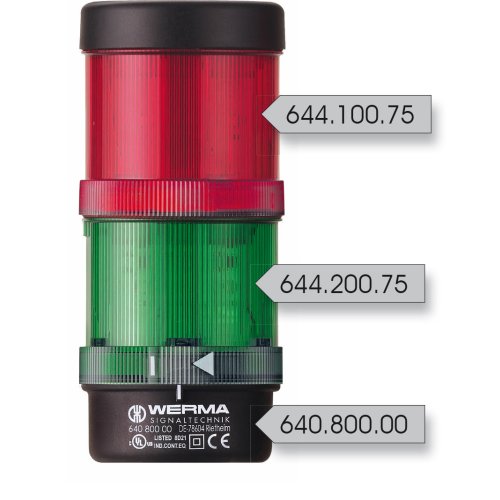 WERMA Signaalzuil KS71 BWM 24VAC/DC GN/RD - 800000006697 126 000 00 126 000 00 - 20004599