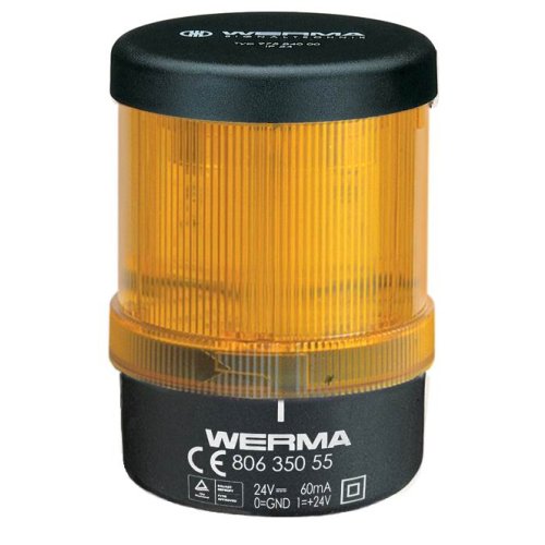 WERMA LED lamp bewaakbaar BWM 24VDC YE - 800000009103 126 000 00 126 000 00 - 20004759