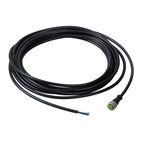 WERMA 5m kabel met M12 stopcontact BK - 800000010007 126 000 00 126 000 00 - 20005175
