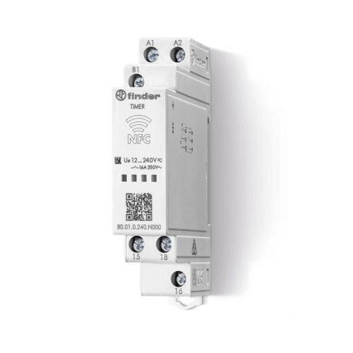 Finder FIN TIJDRELAIS 1W 16A 12...240VUC - 80010240n000 - 20008130