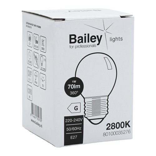 led party kogel g45 e27 1w 70lm 828 bulk - 80100035276 box - 11009884