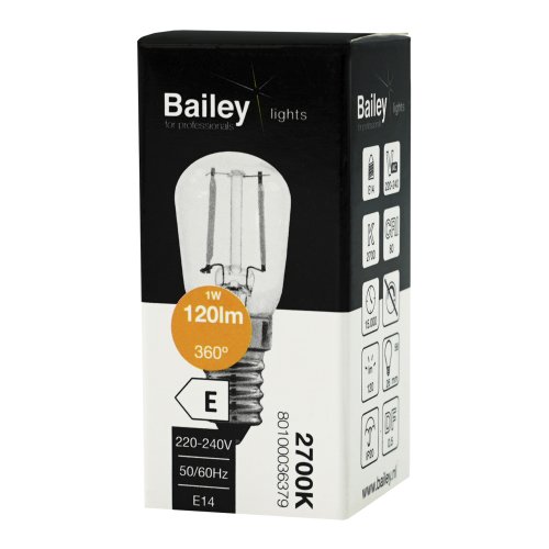 BAILEY led filament 1w e14 240v 2700k - 80100036379 box - 4020641