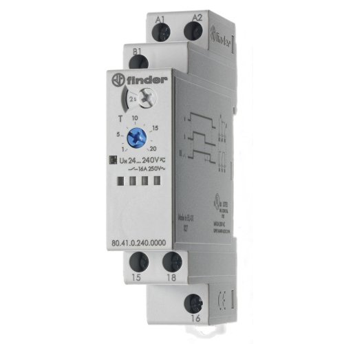 Finder FIN TIJDRELAIS 1W 16A 24...240VUC - 8041 - 20008134