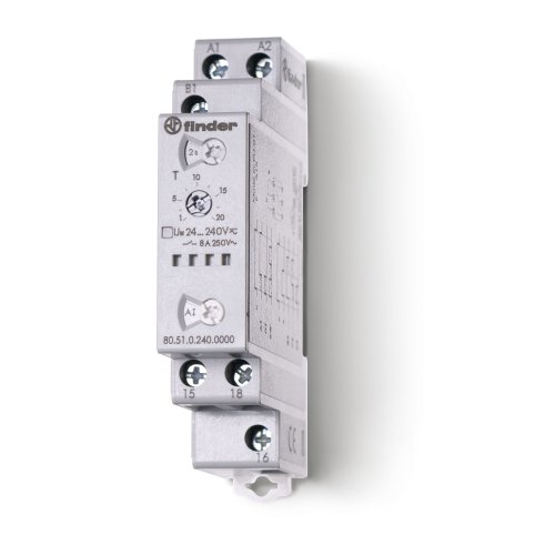 Finder FIN TIJDRELAIS 1W 8A 24...240VUC - 8051 - 20008135